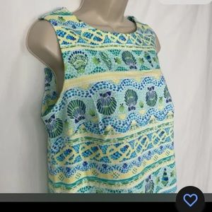 Talbots New with Tags, Sea Shell shift dress side zipper size 16 Fun in the Sun